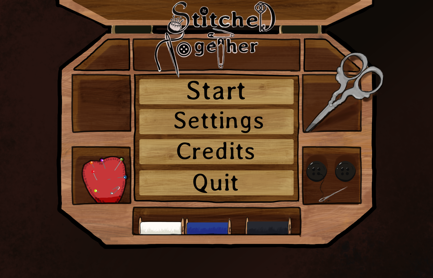 Start screen of Stitched Together