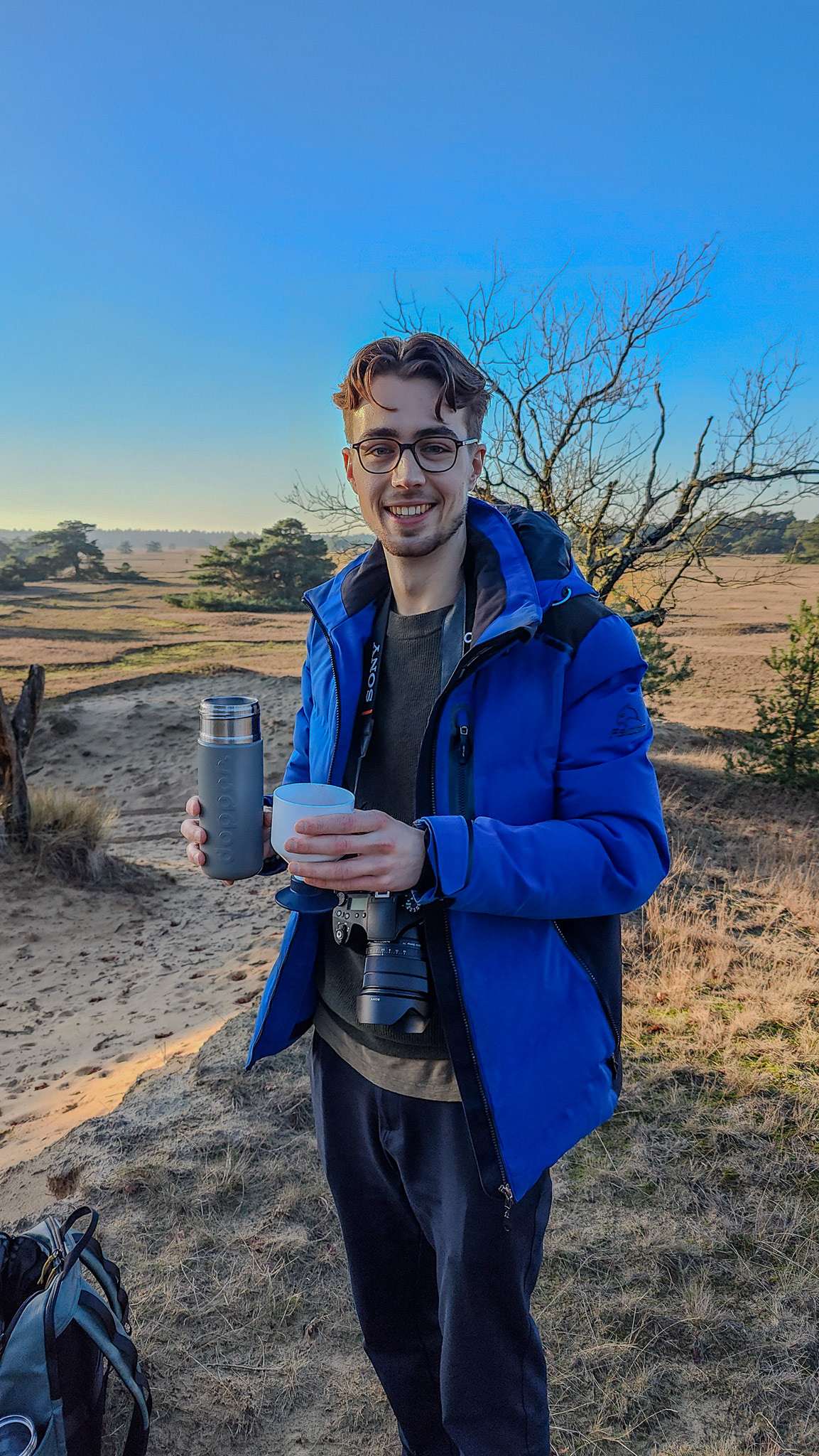 Figure 3. Walking at the Hoge Veluwe in Hoenderloo with my camera (and hot chocolate milk).