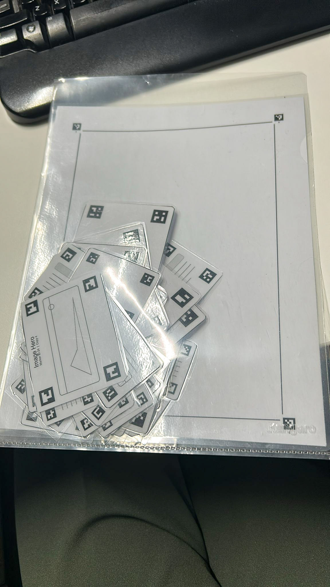 Figure 1. The paper plastified web interface cards.