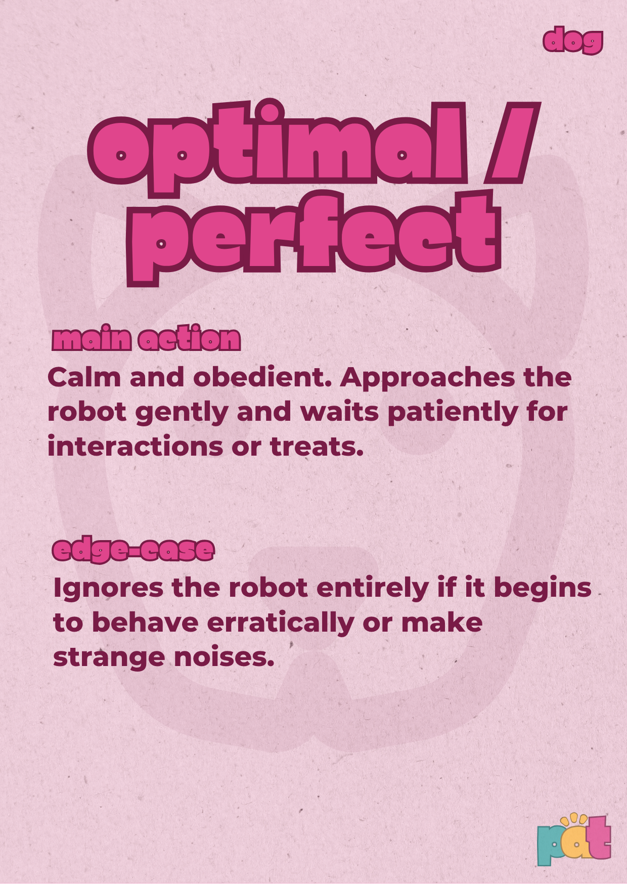 Figure 28. Resulting redesign - Second version of the scenario cards, dog 1.