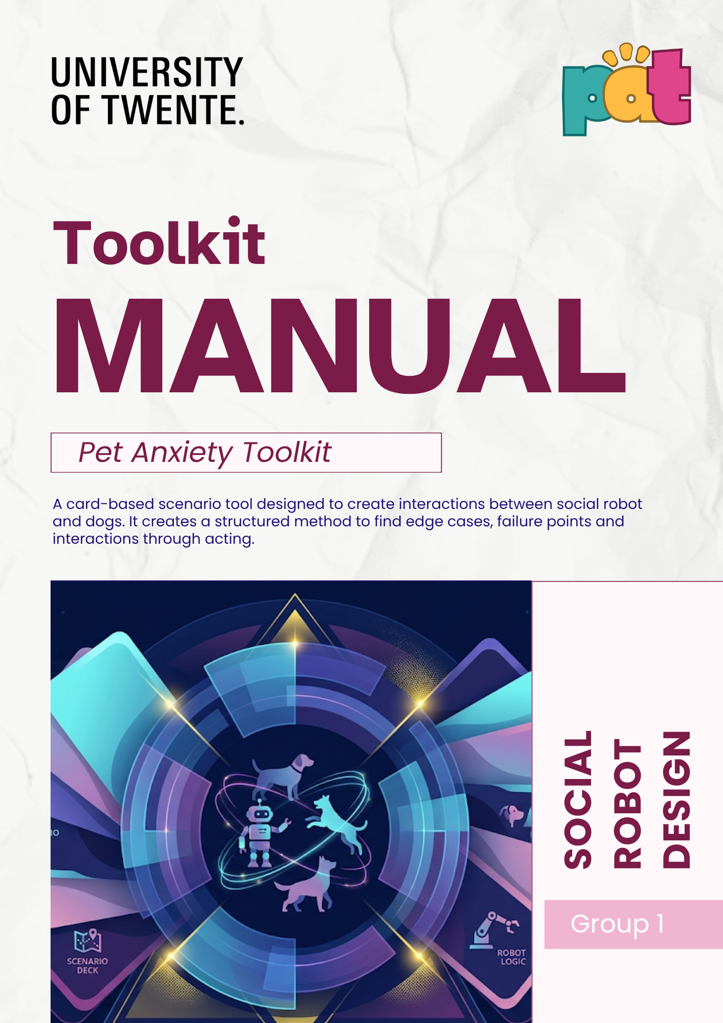 Figure 1. Conceptualisation - Pet Anxiety Toolkit manual and workflow, page 1.