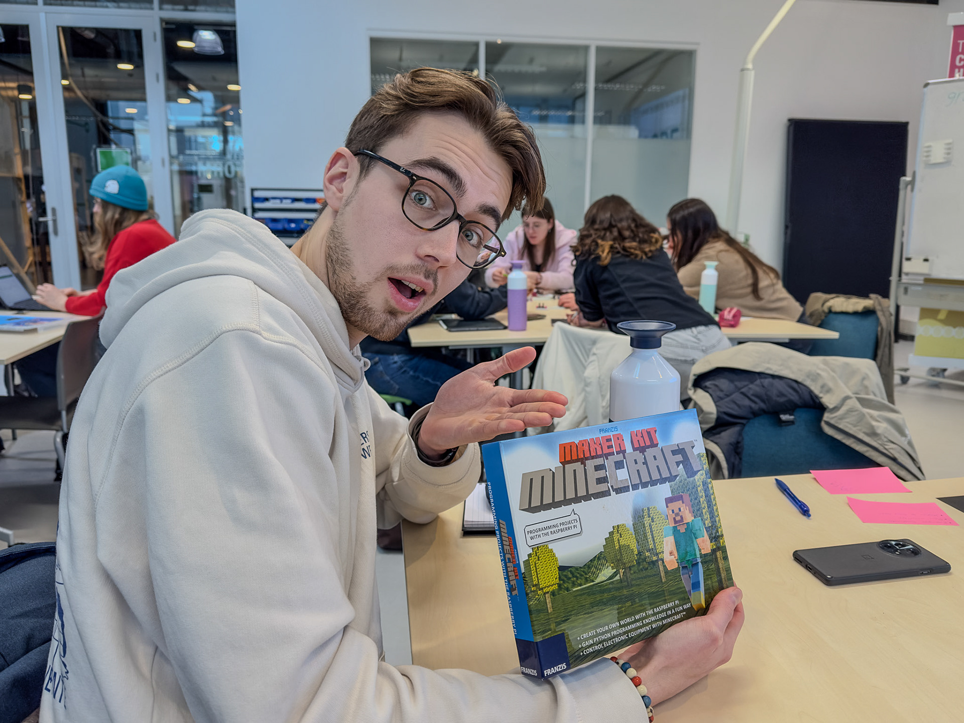 Figure 9. Unboxing the Maker Kit Minecraft.