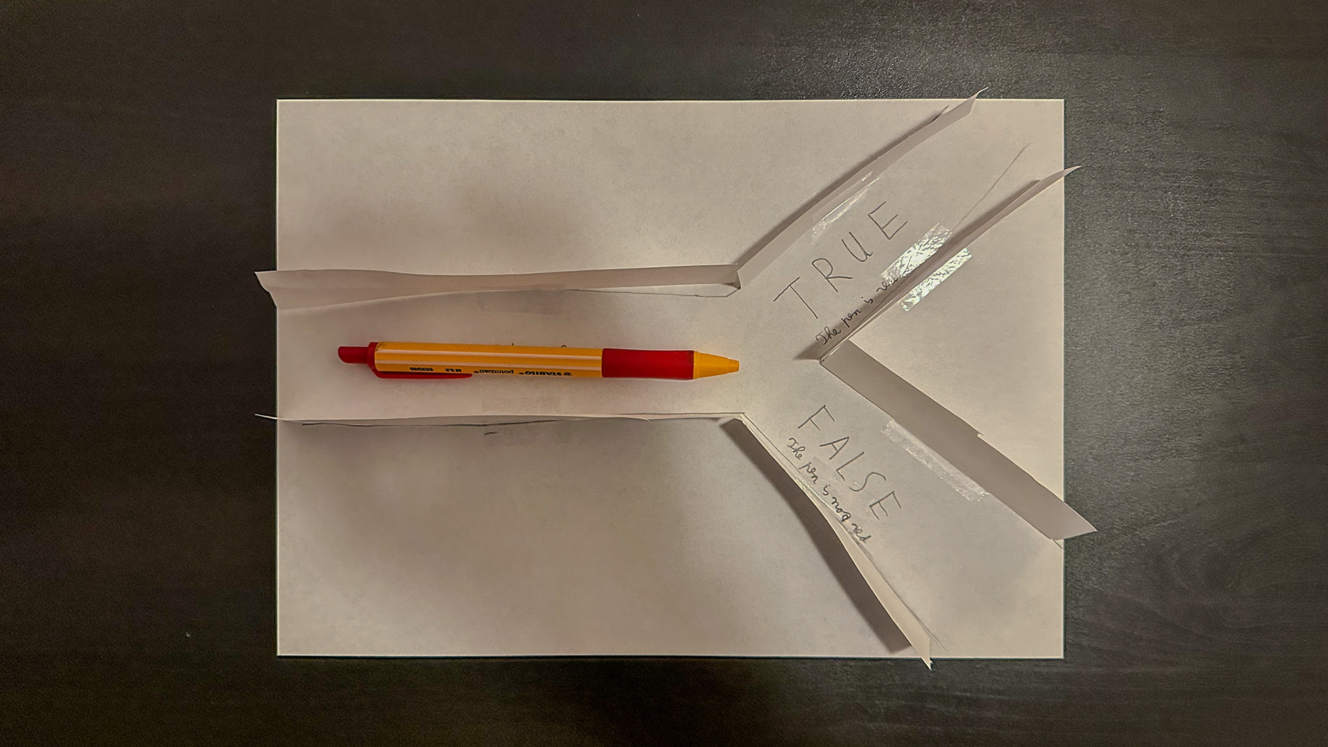 Figure 3. Red pen entering the "If/Else" statement.