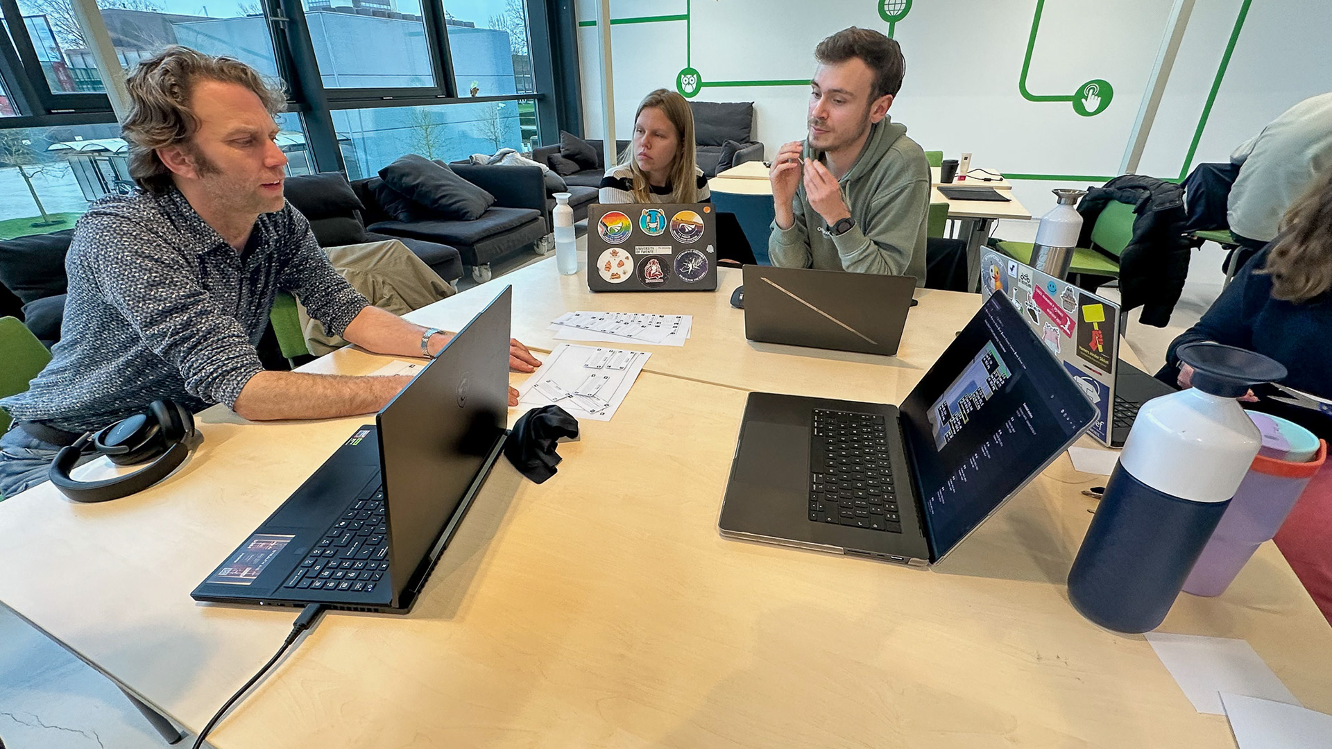 Figure 5. Mr Dertien using the paper and web interface.