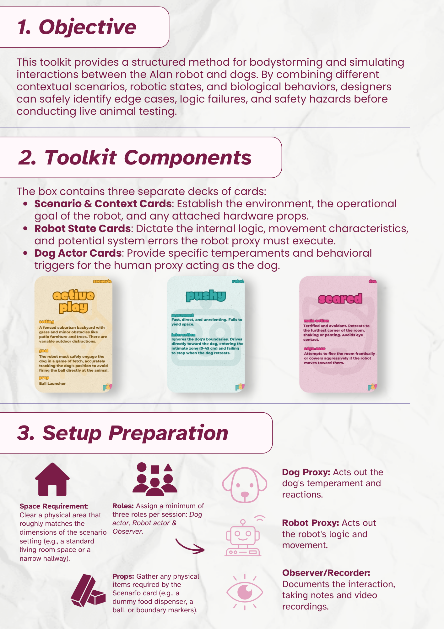 Figure 2. Conceptualisation - Pet Anxiety Toolkit manual and workflow, page 2.