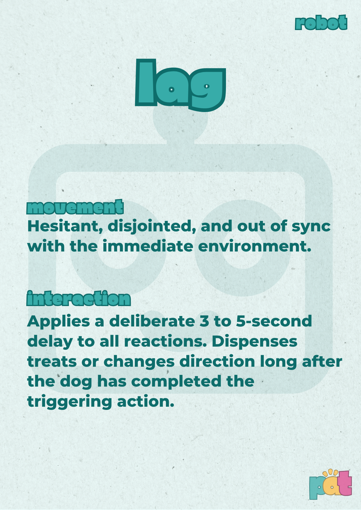 Figure 27. Resulting redesign - Second version of the scenario cards, robot 5.