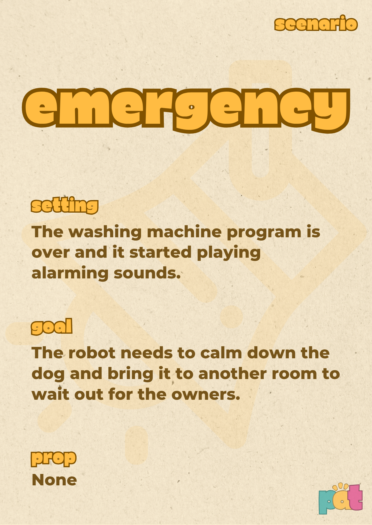 Figure 22. Resulting redesign - Second version of the scenario cards, scenario 5.