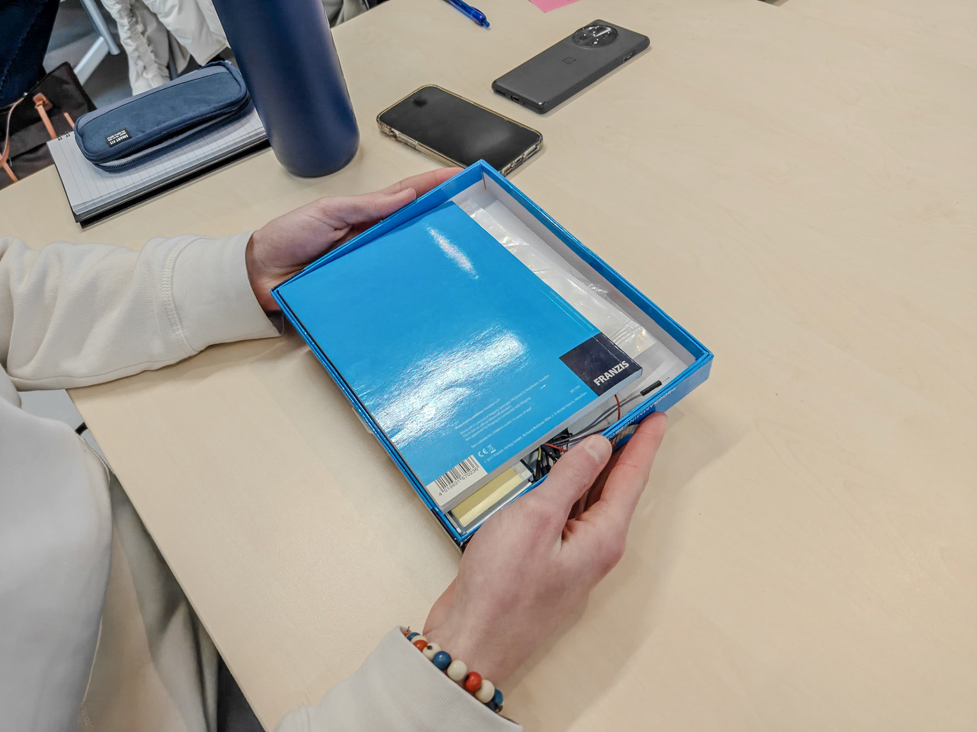 Figure 11. Unboxing the Maker Kit Minecraft.