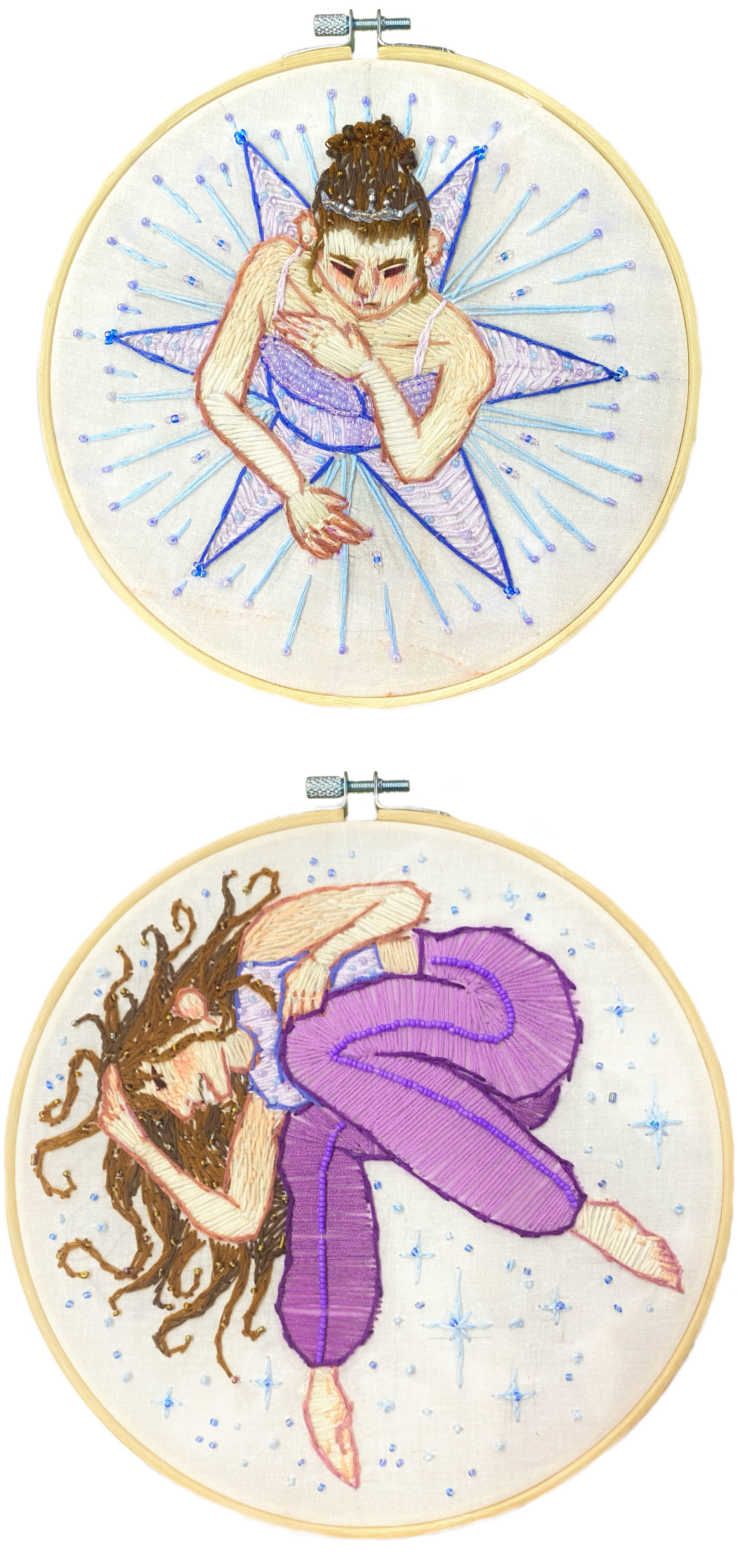 ”Allergory of a Retired Dancer” (2024) - Hand Embroidery on Recycled Muslin