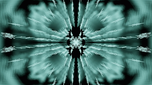 3D motion graphics render, done in Blender