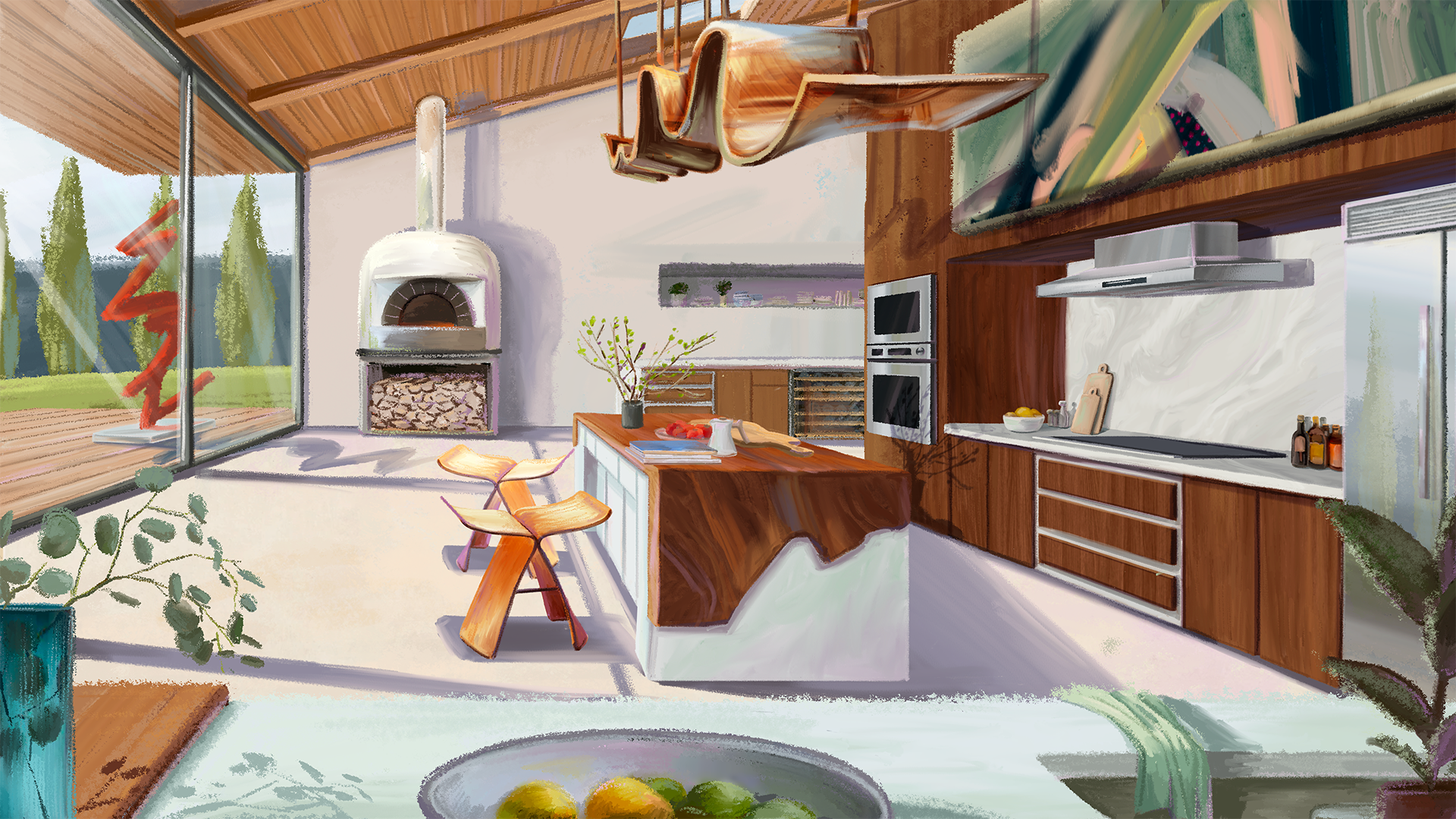 "Rip Off", Background Art by Gwen Gunyung Lee