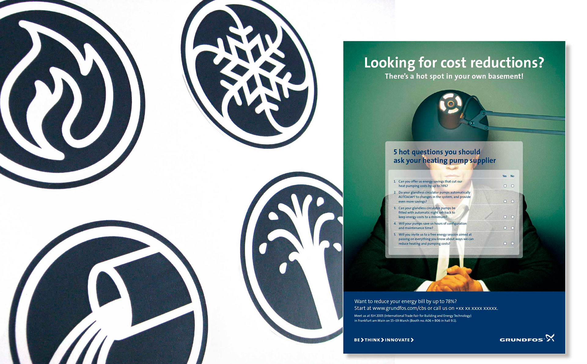 Piktogrammer og salgkampagne for Grundfos – Ogilvy & Mather