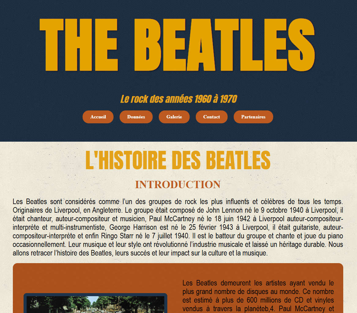 Lors d'une SAE j'ai du conçevoir un site web. Le sujet était libre. Mon site est à retrouver sur internet via le lien : mmi24d04.sae105.ovh