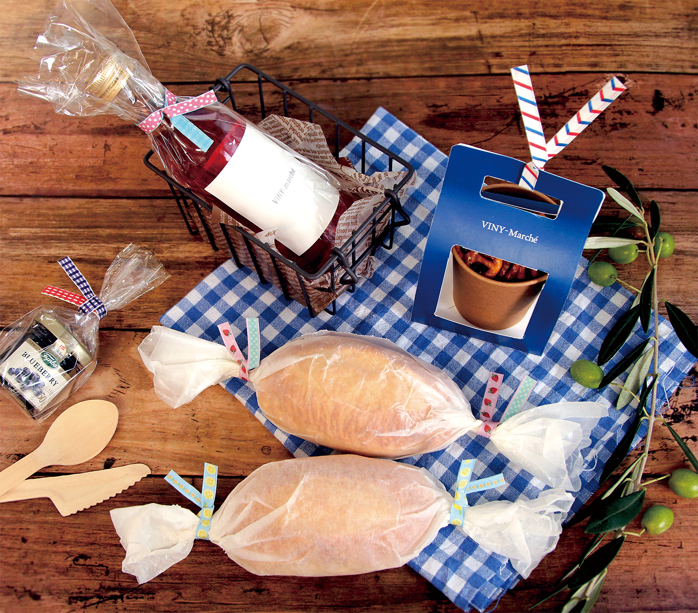 ピクニックのランチもかわいく演出