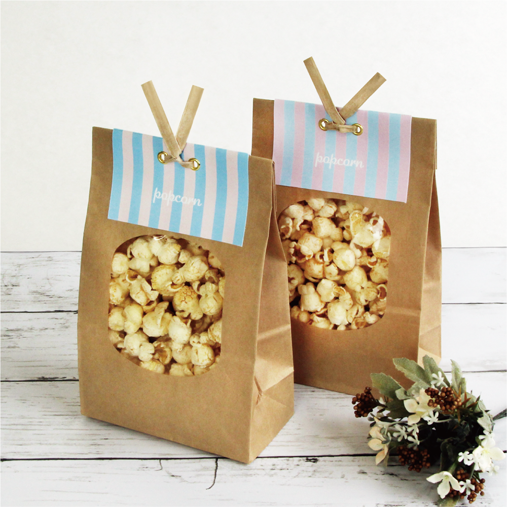 お菓子のラッピングにも