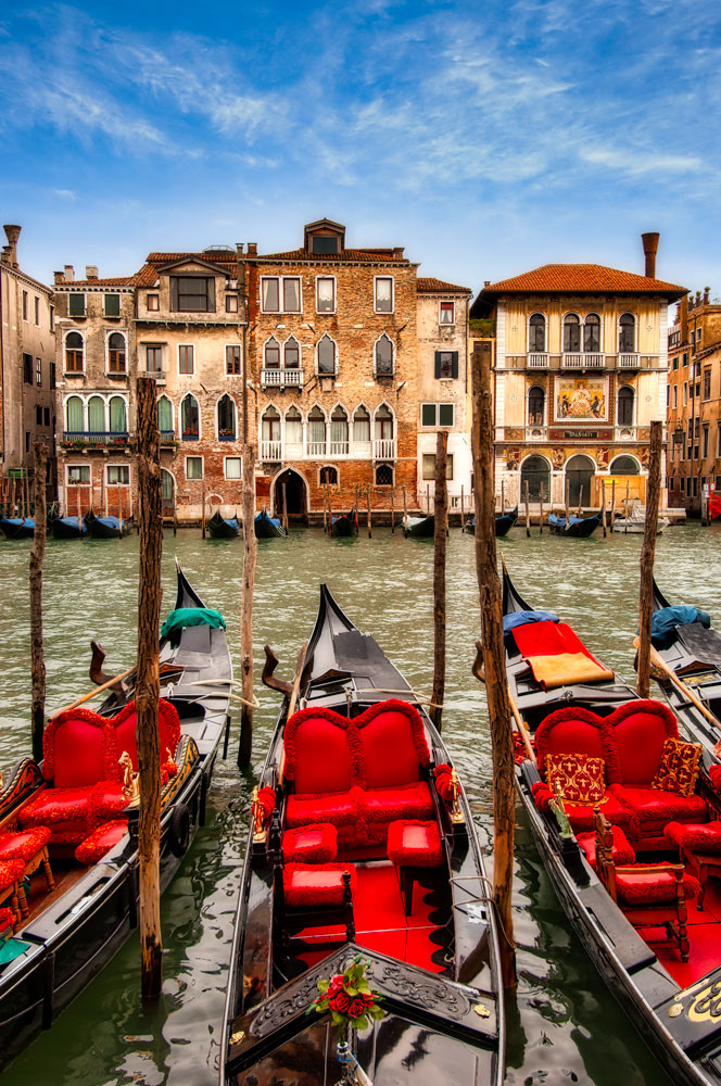 #2121 Gondolas on the Grand Canal in Venice
