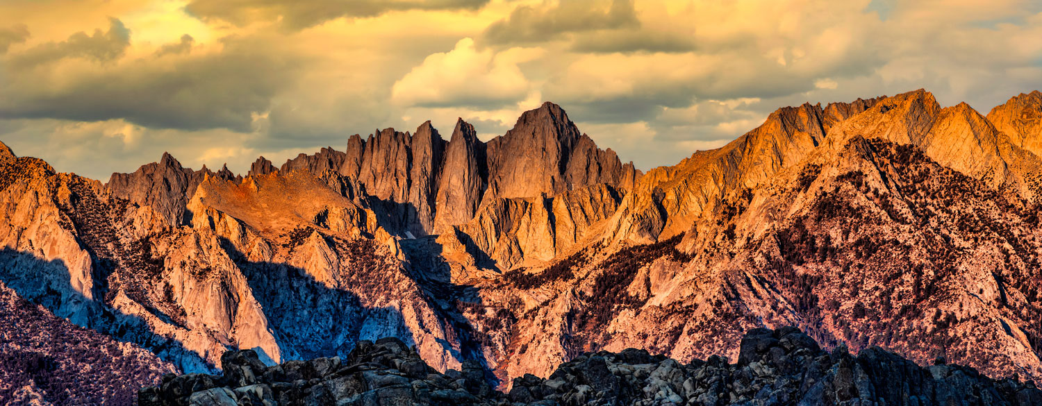 #1205 Mt. Whitney (center), in the Sierra Nevada Mountain Range, is in East-Central California, and it is the Highest Mountain in the Contiguous United States