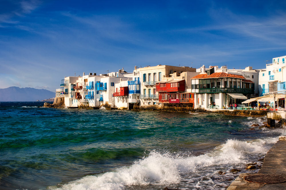 #2952 Seafront Area Called Little Venice on the Island of Mykonos