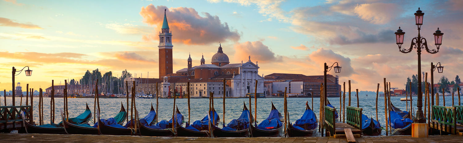 #21477 Gondolas and the Island of San Giorgio Maggiore in Venice, Italy