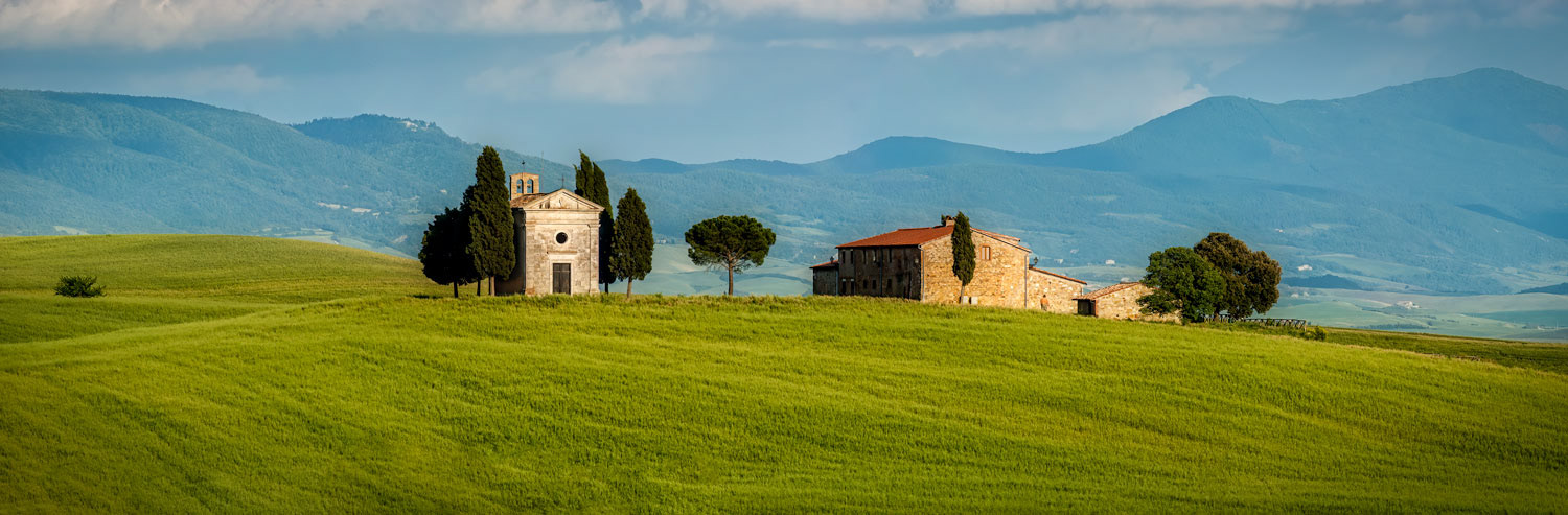 #2315 The Chapel of Our Lady of Vitaleta at the Village of Vitaleta in the Tuscany Region