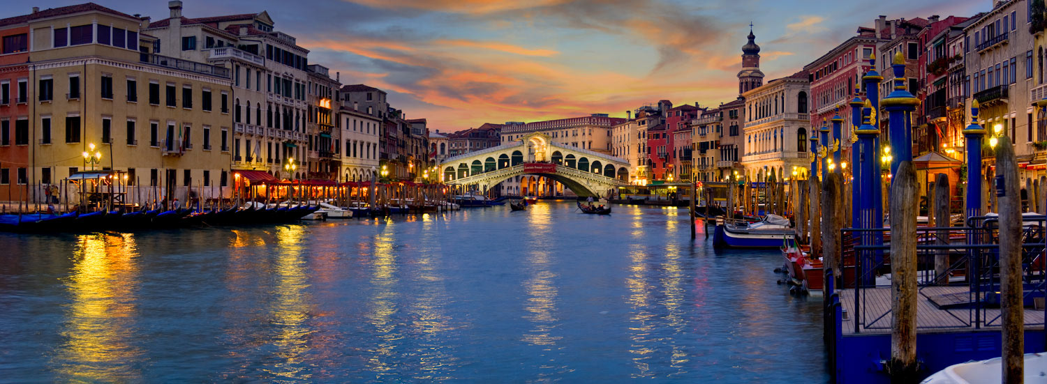 #2149 The Grand Canal and Rialto Bridge at Twilight in Venice