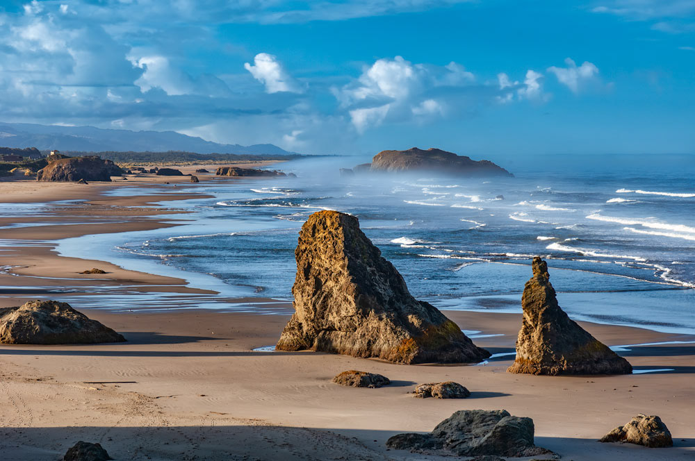 1700 Rock Formations on the Beach at the Town of Bandon