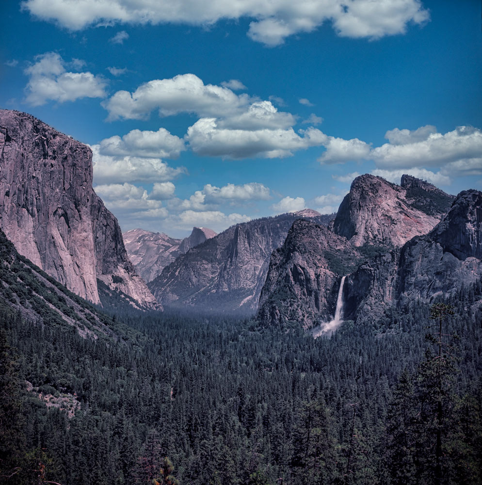 #1185 The Valley of Yosemite National Park with Bridalveil Falls 