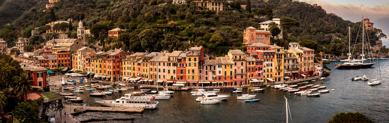 #2278 Panorama of the Famous Village and Marina of Portofino on the Italian Riviera