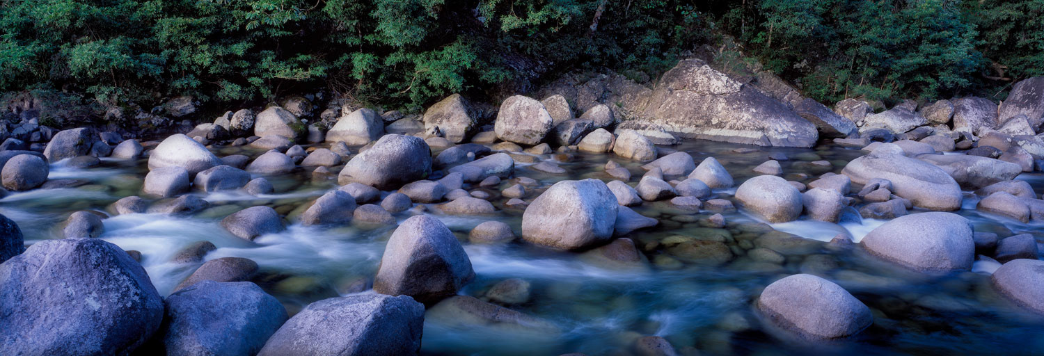 #2727 Boulders in Mossman Gorge River in the Daintree Rainforest in Far Noth Queensland, Australia