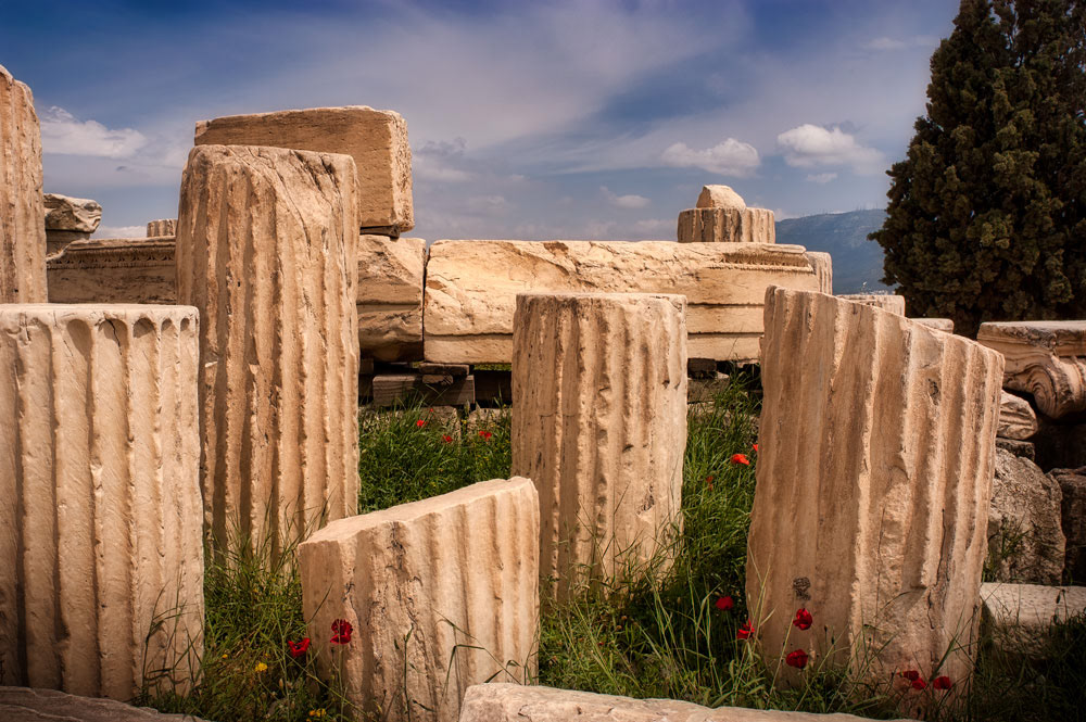 #2821 Ruins at the Acropolis in Athens