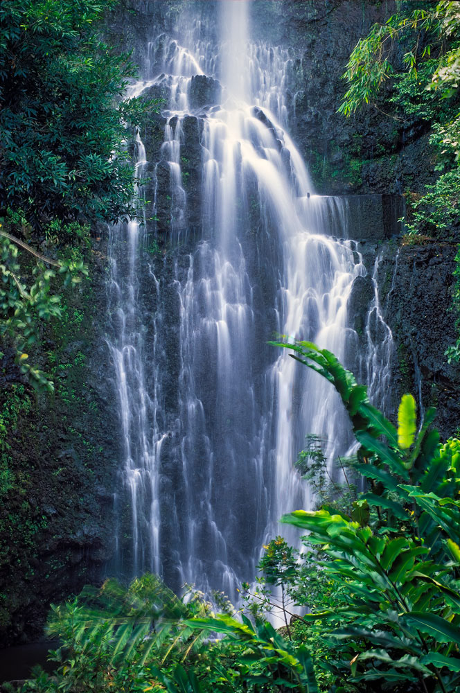 #2672 The Lower Section of the South Wailua Waterfall near Hana on the Island of Maui, Hawaii