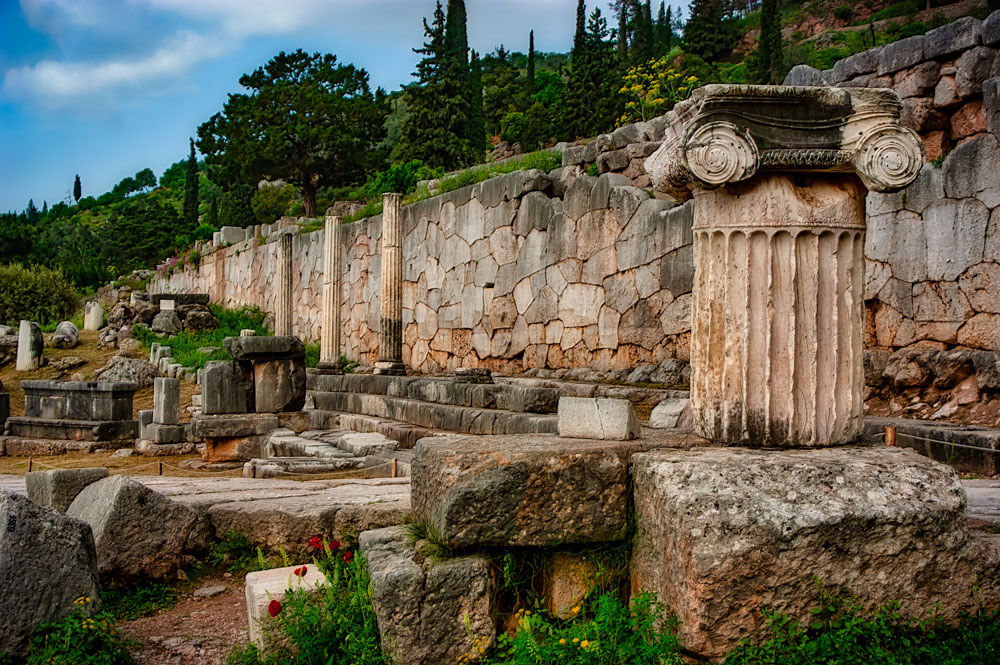 #2832 Ruins at Ancient Delfi, a UNESCO World Heritage Site