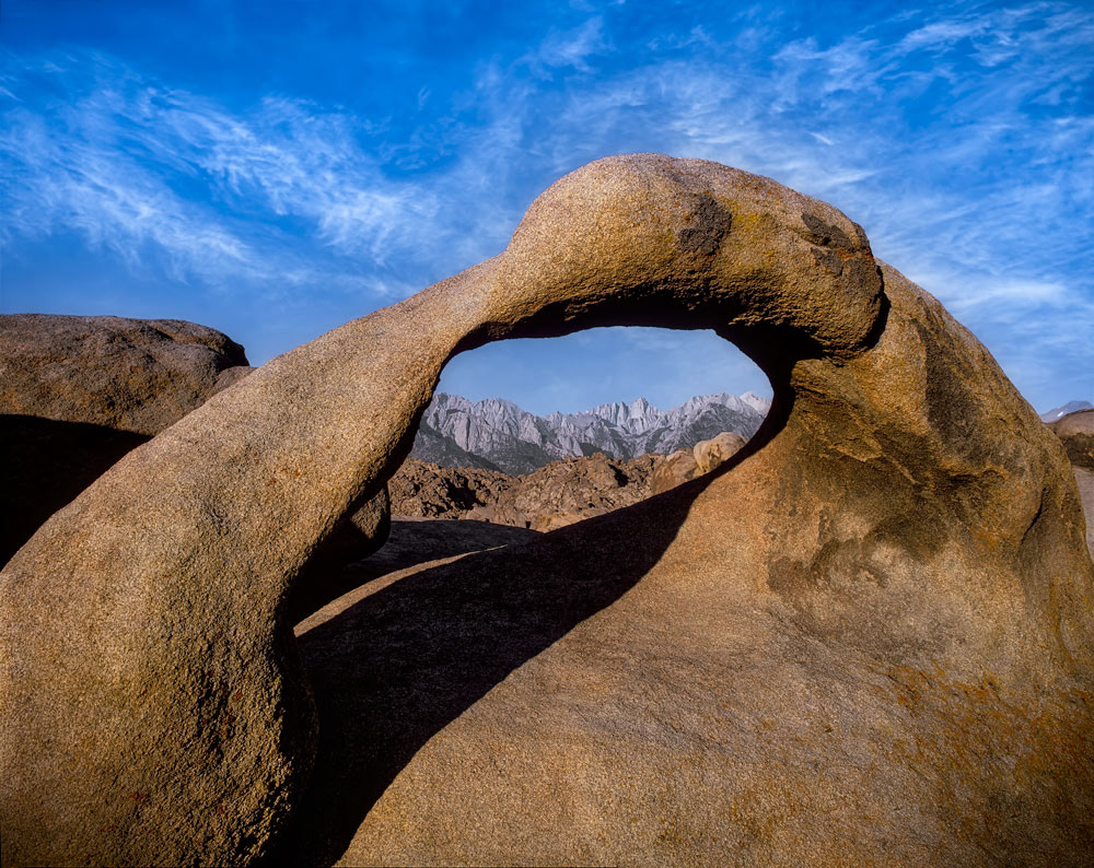 #1200 Arch at the Alabama Hills National Scenic Area in the Eastern Sierras, with Mr. Whitney in the Distance