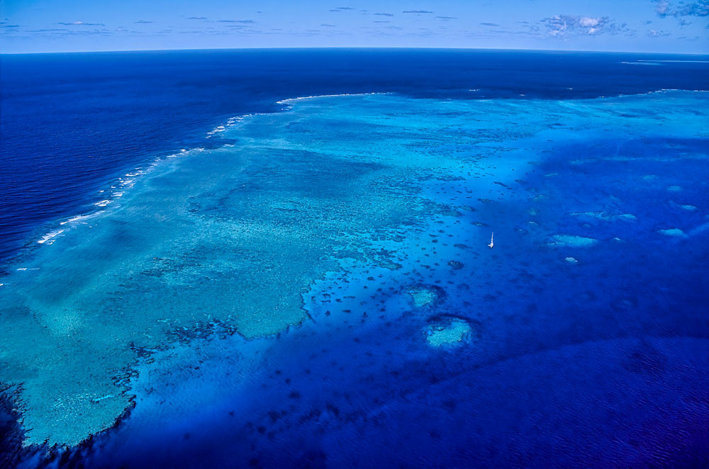 #2716 Aerial View of the Great Barrier Reef near Cairns, Australia