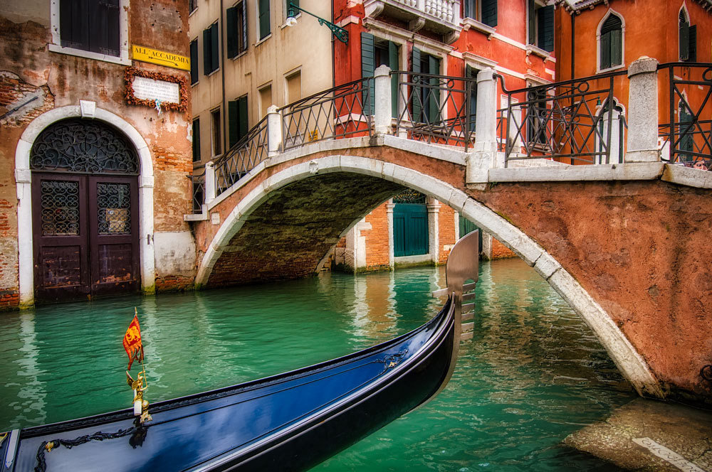 #2131 Gondola on Canal in Venice