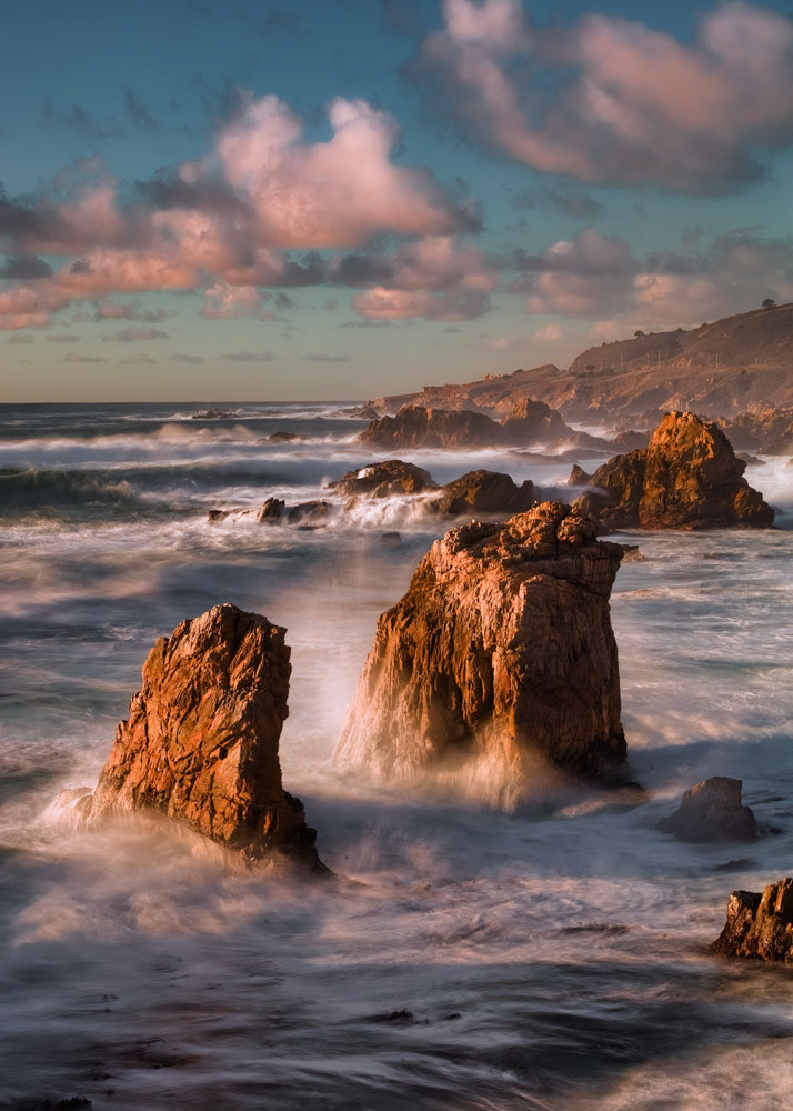 #1023 Late Afternoon Light on the rugged Big Sur Coast