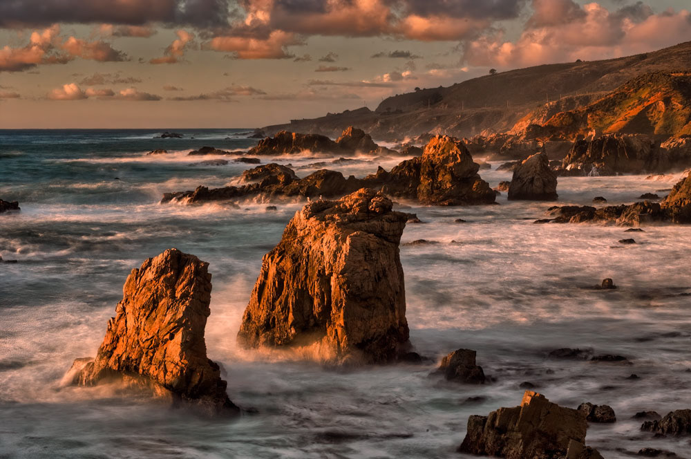 #1022 Late Afternoon Light on the rugged Big Sur Coast