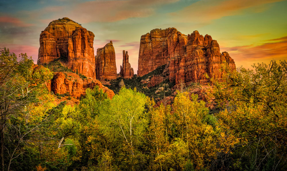 #1650 Cathedral Rock in the Late Afternoon Sun at Sedona