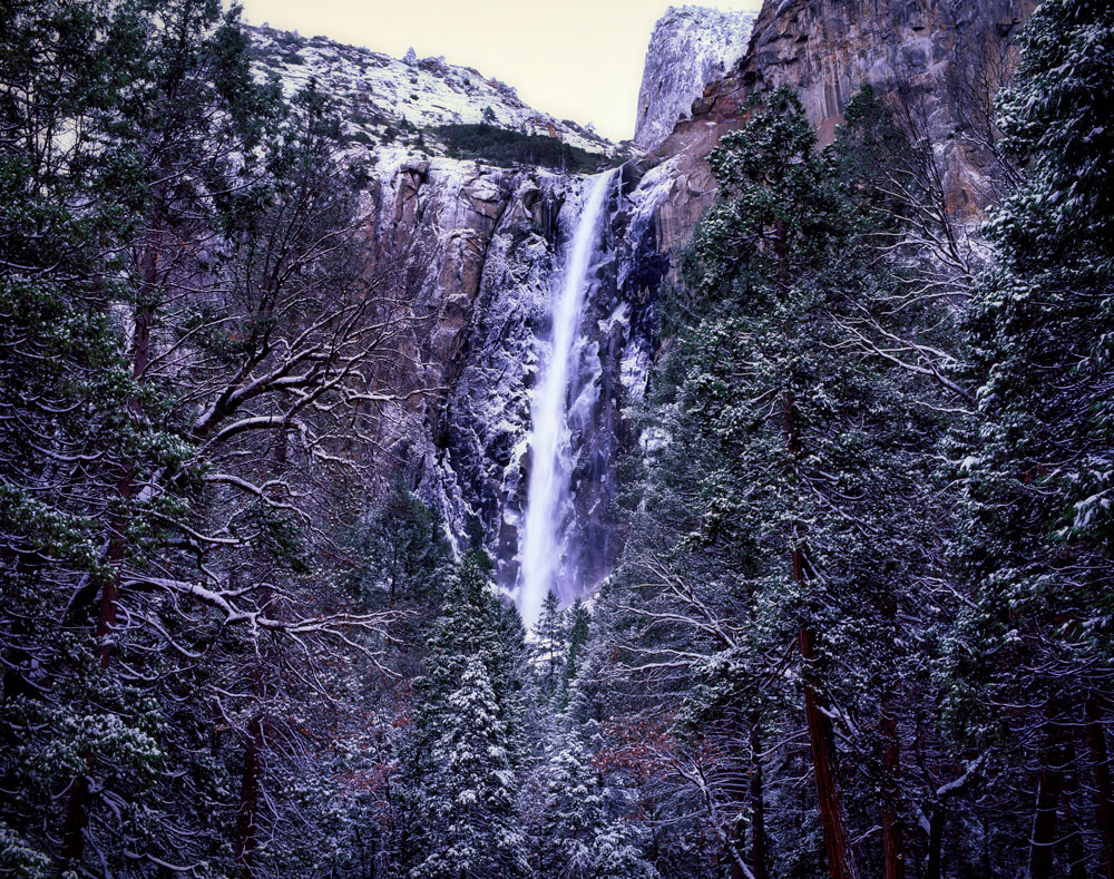 #1187 Bridalveil Falls in Winter in Yosemite National Park