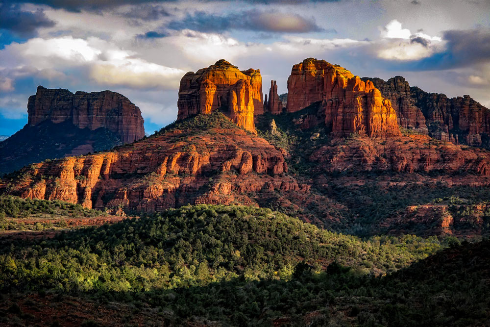 #1650B Cathedral Rock close to Sunset at Sedona