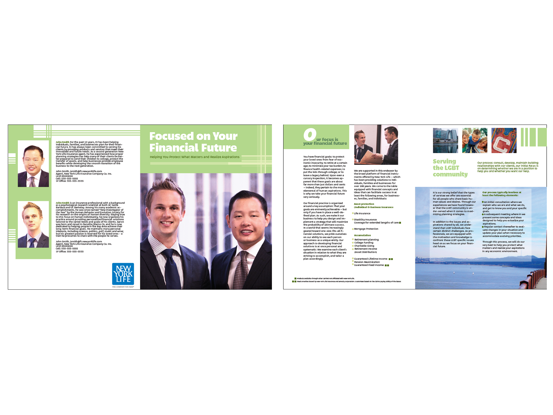 New York Life Insurance: Personalized Agent Brochure (Photography by DeBusschere Design)