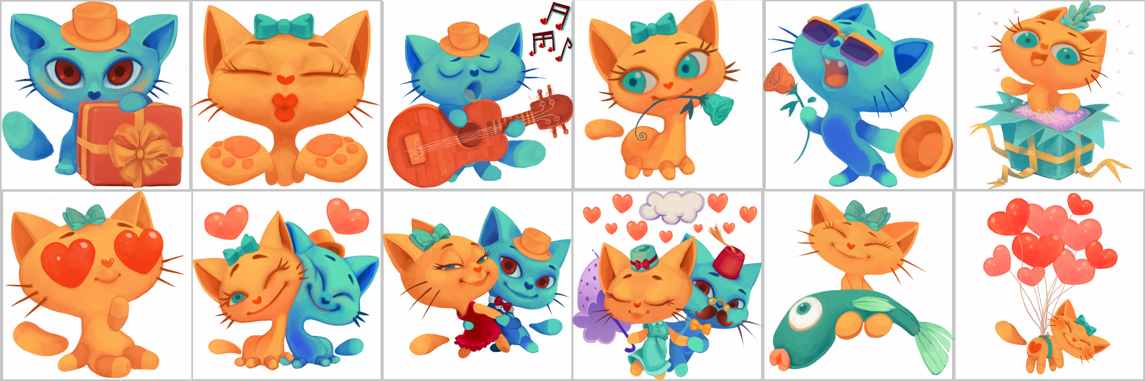Koff Animation. Sticker Set