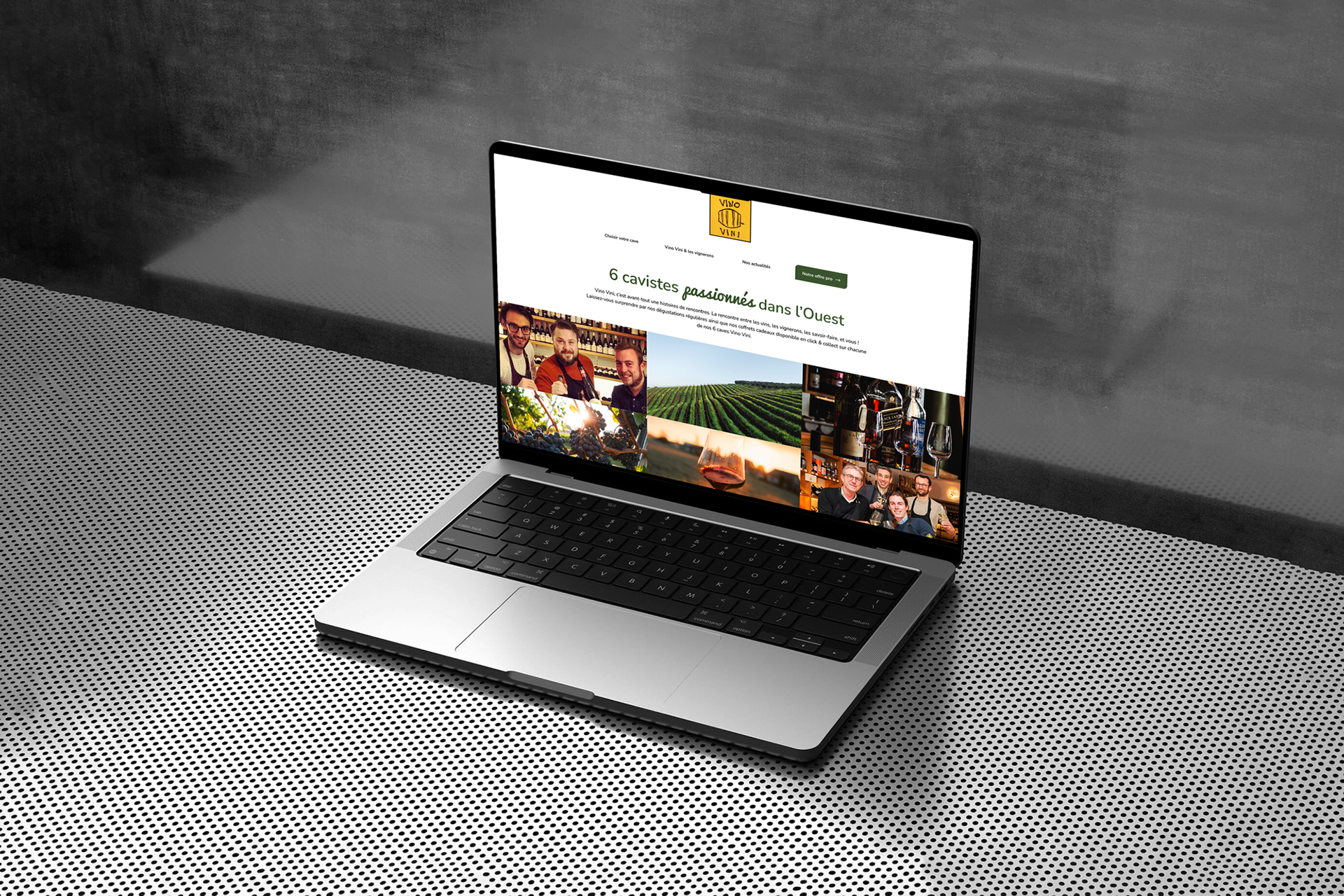 Site multi pages pour le regroupement de cavistes VinoVini