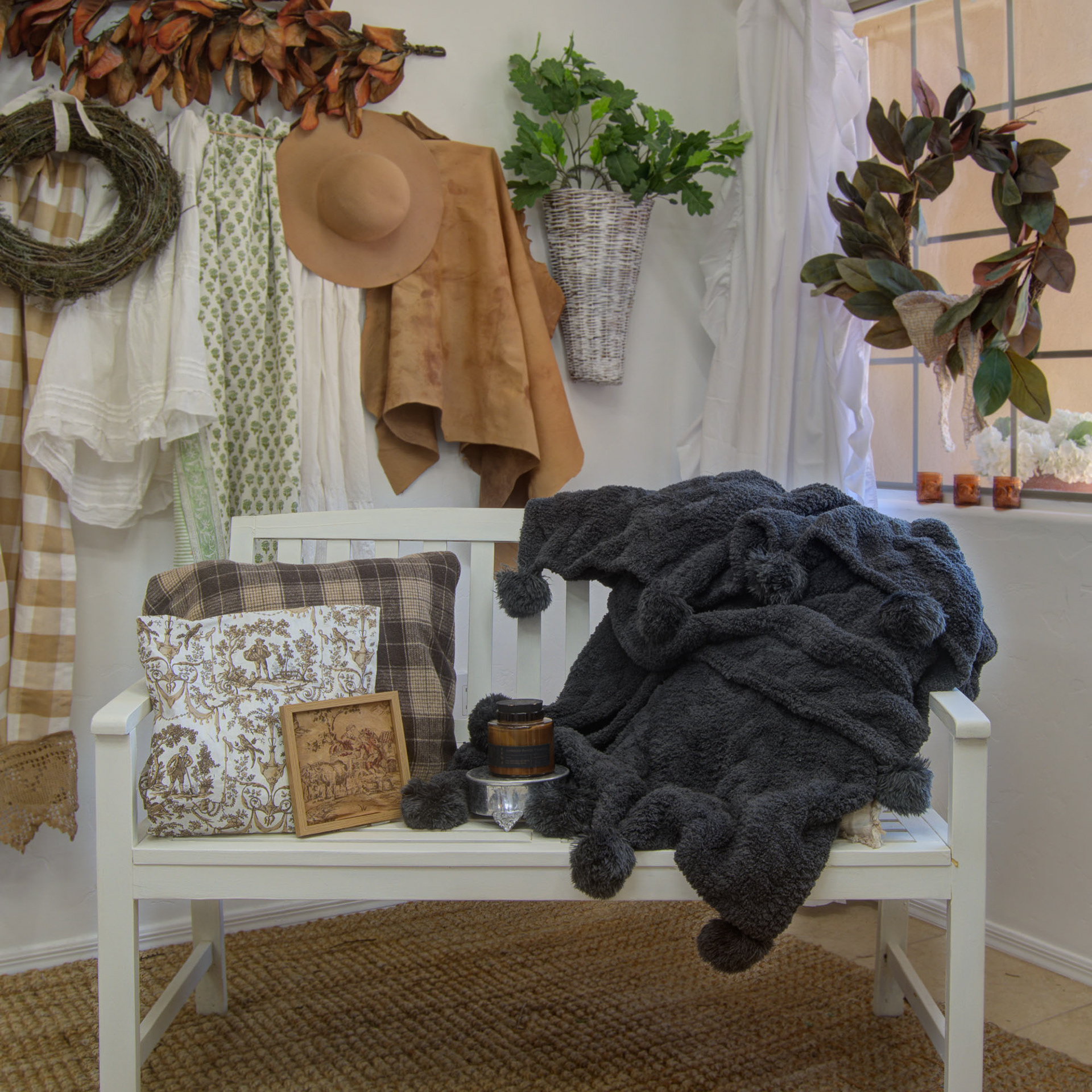 Gray Throw