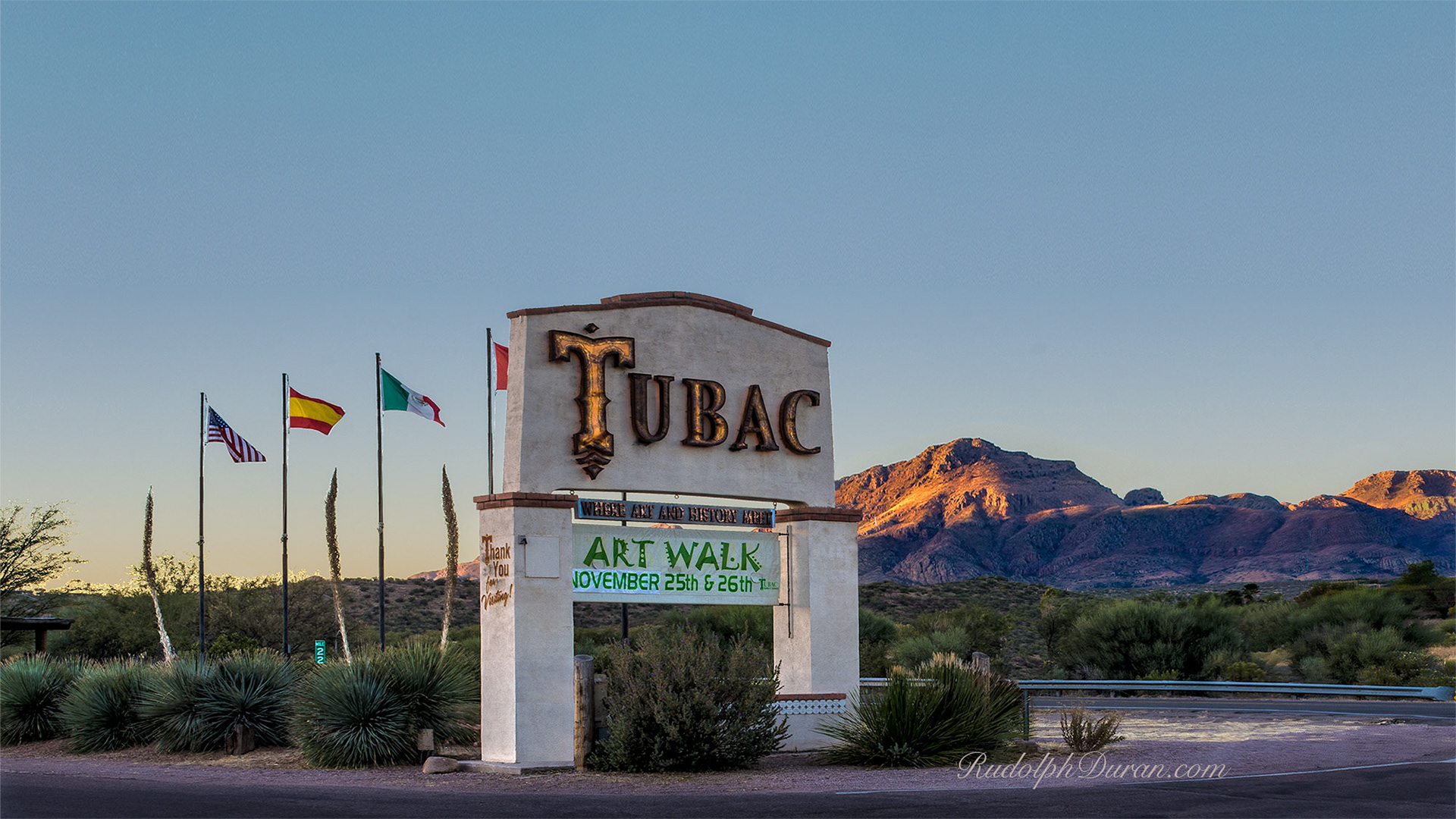 Famous Tubac Sign at Village Entrance