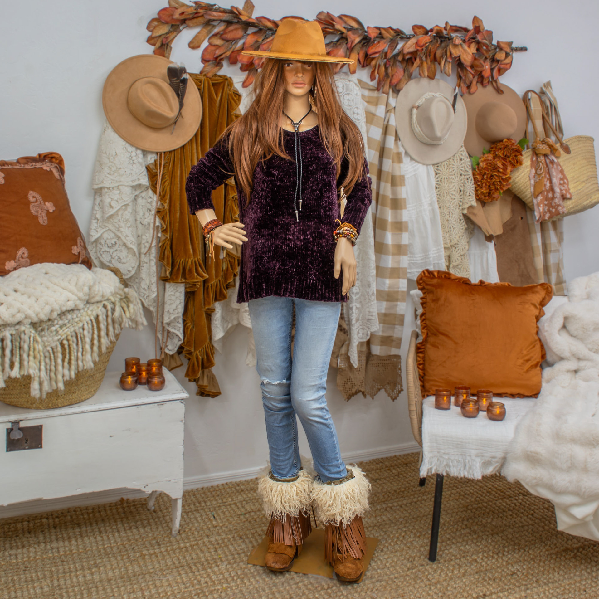 Orvis Eggplant Top