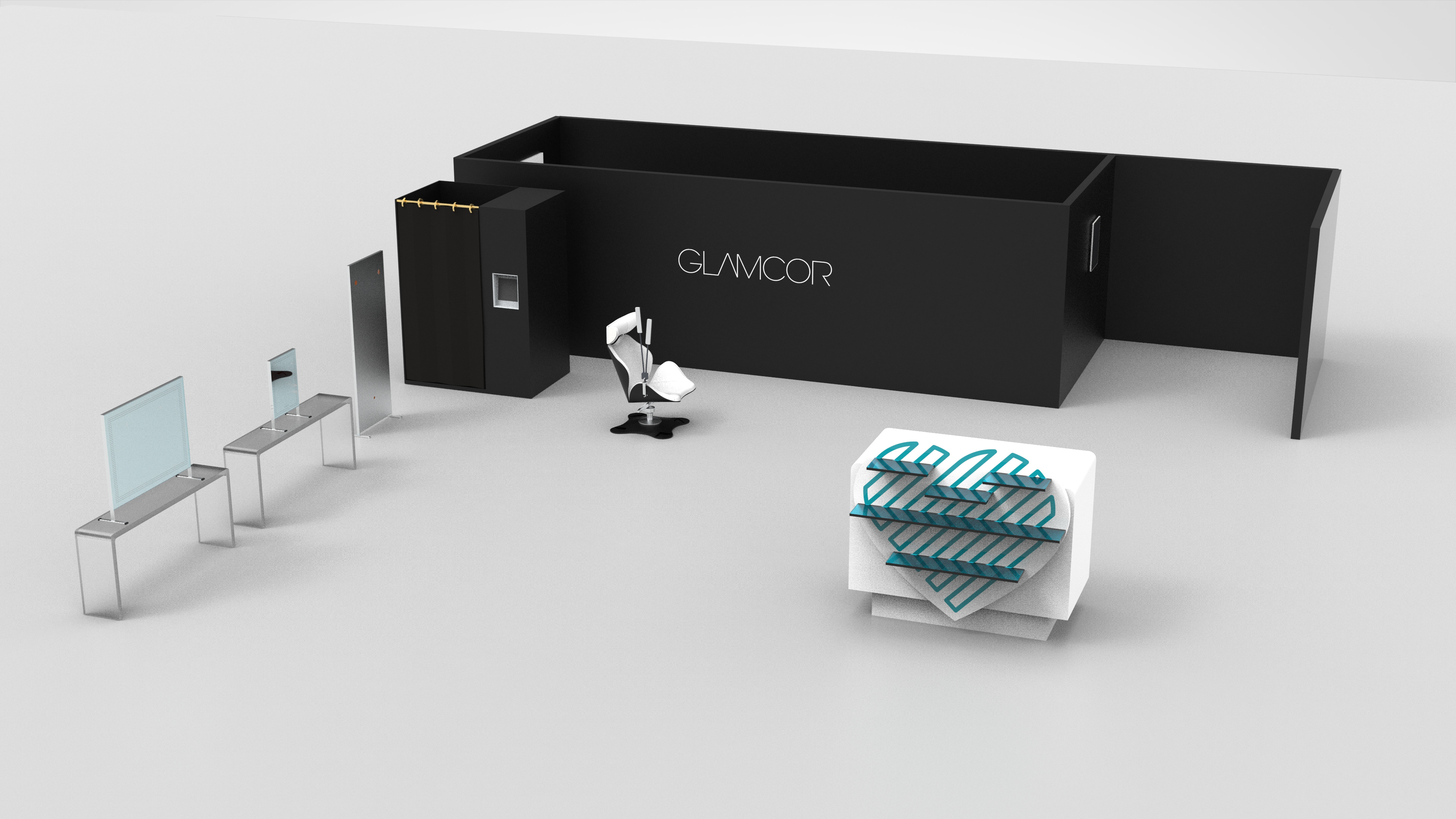 GLAMCOR 3D Booth Mockup - View 2