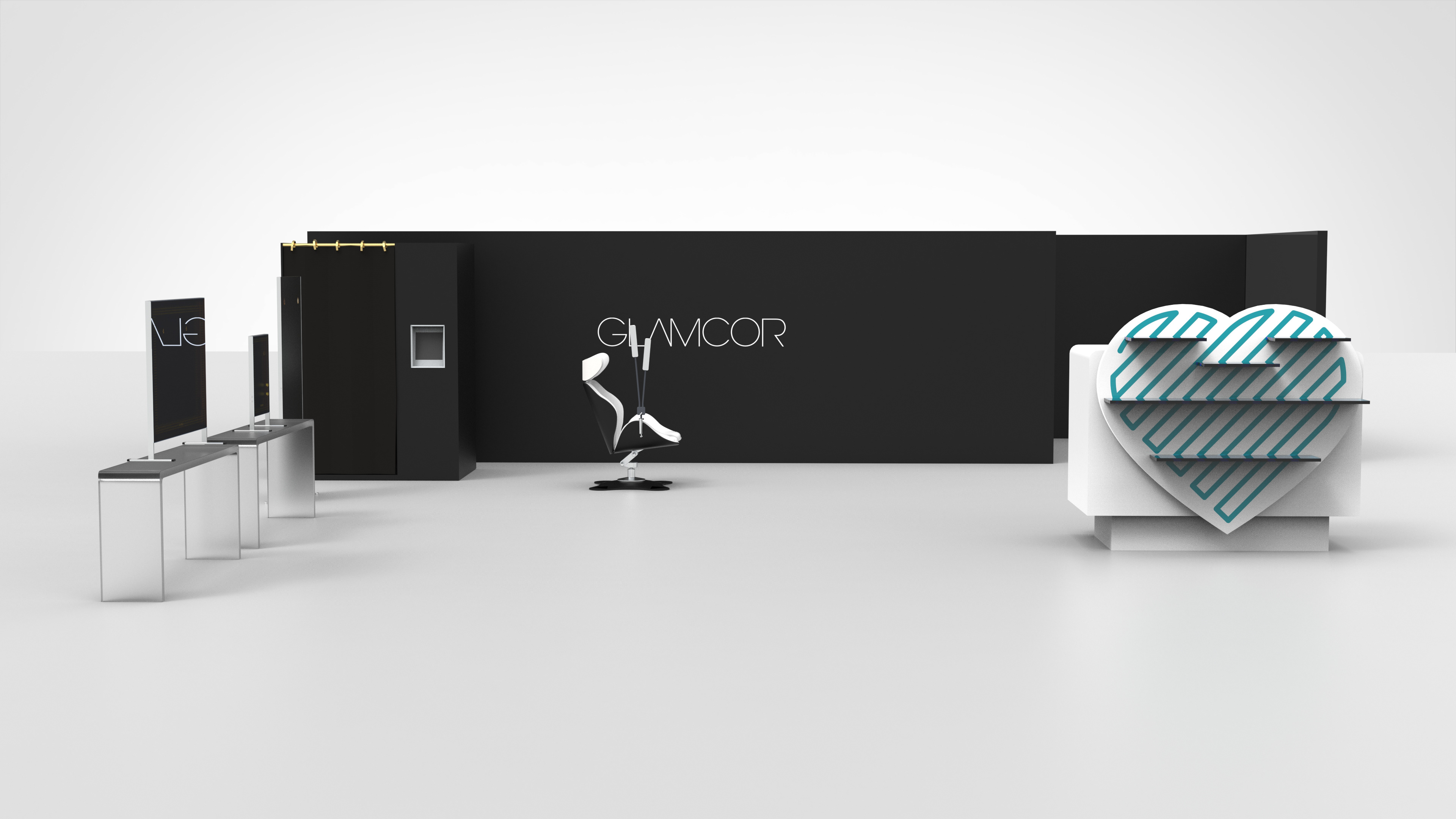 GLAMCOR 3D Booth Mockup - View 1