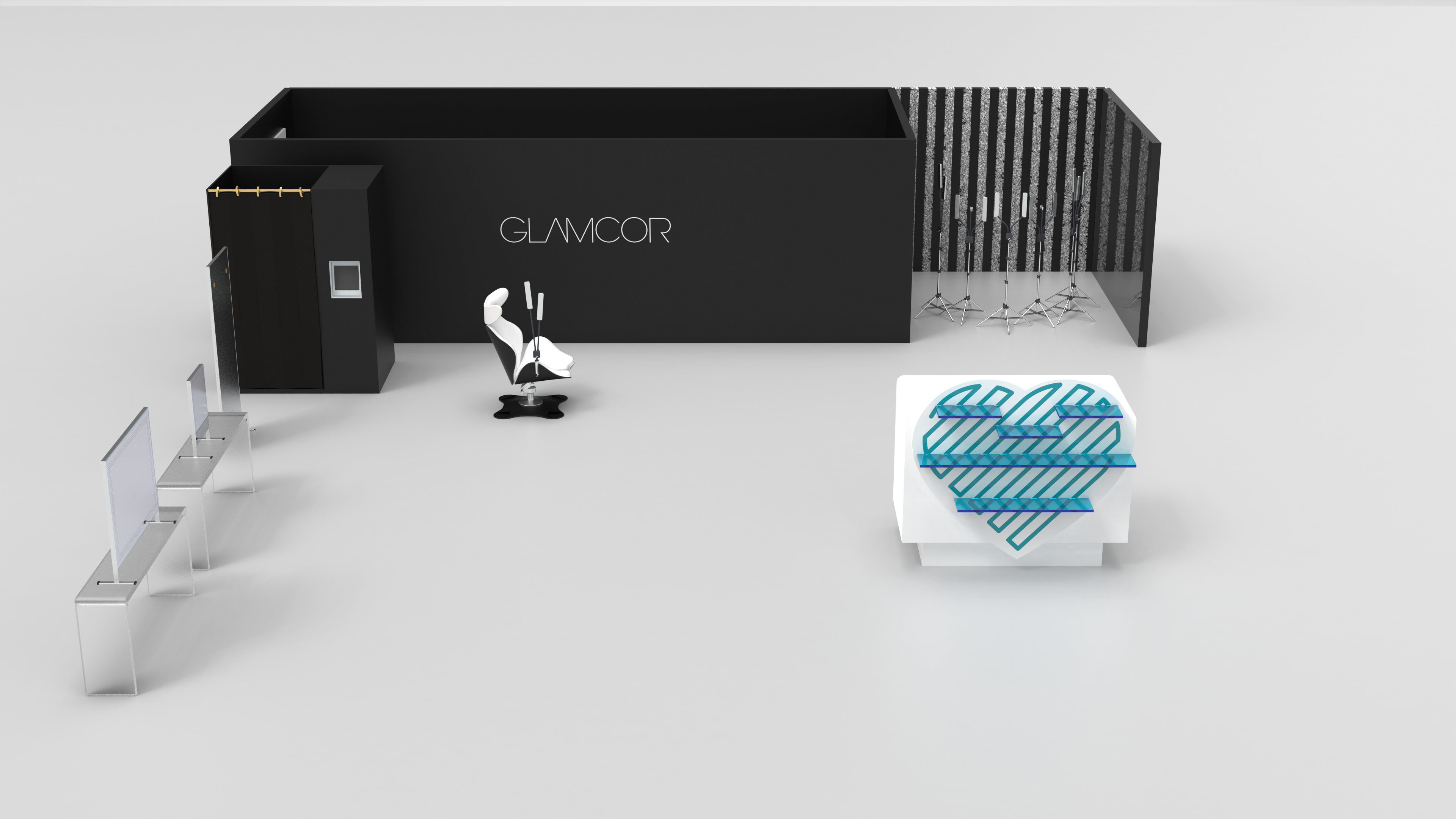 GLAMCOR 3D Booth Mockup - View 3