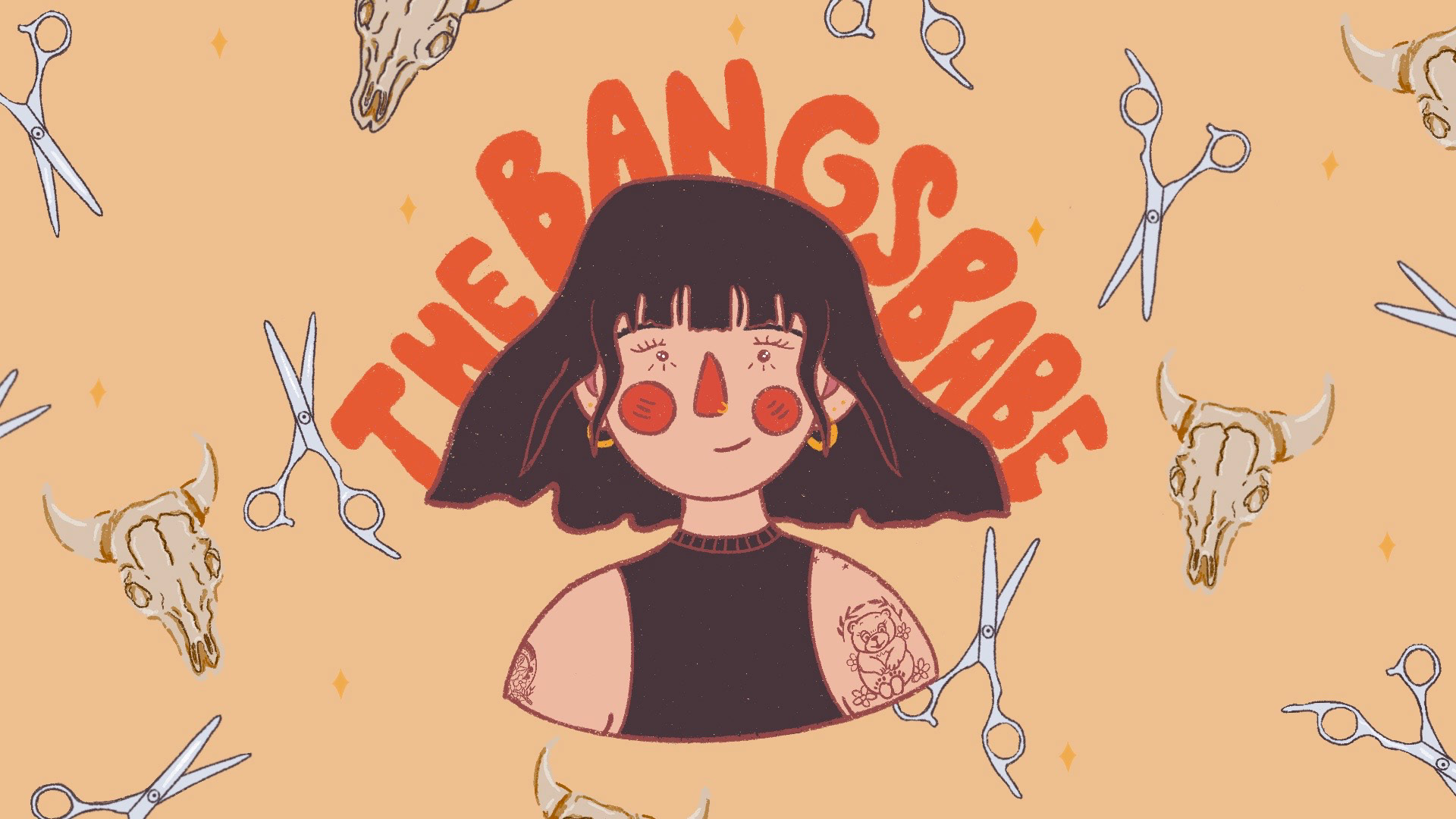 Freelance Illustration for @TheBangsBabe